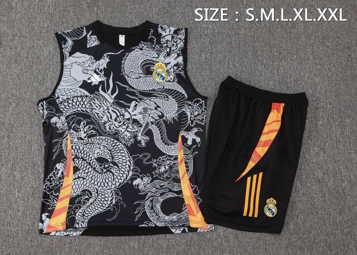 Real Madrid 24-25 Black Vest (Spray Ink Dragon) - 图片 2