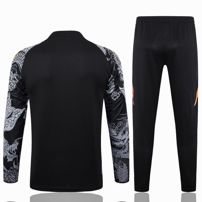 Real Madrid 24/25 Black (Spray Ink Dragon) Half-Zip Jacket - 图片 7