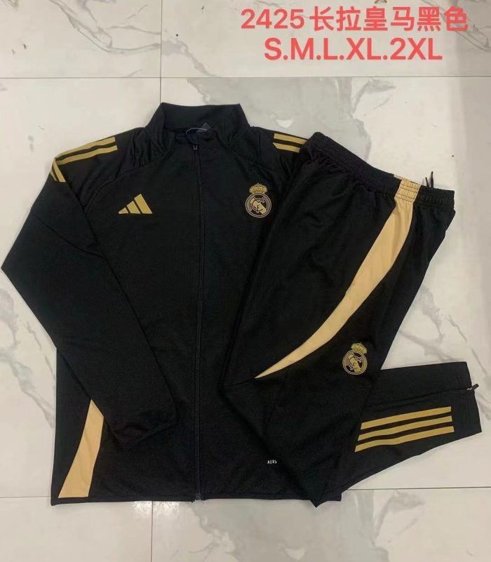 Real Madrid 24-25 Black Long Zip Jacket - 图片 9