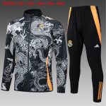 Real Madrid 24/25 Black Children's Training Suit (Spray Ink Dragon) - 图片 2