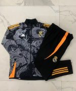 Real Madrid 24/25 Black Children's Training Suit (Spray Ink Dragon) - 图片 3