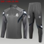 Real Madrid 24/25 Grey Half-Zip Jacket (Retro Edition)
