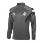 Real Madrid 24/25 Grey Half-Zip Jacket (Retro Edition) - 图片 4