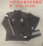 Real Madrid 24/25 Grey Half-Zip Jacket (Retro Edition) - 图片 9