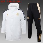 Real Madrid 24-25 White Cotton Jacket (Gold Logo)