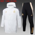 Real Madrid 24-25 White Cotton Jacket (Gold Logo) - 图片 2