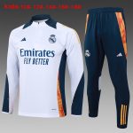 Real Madrid 24-25 White Kids' Half-Zip Jacket