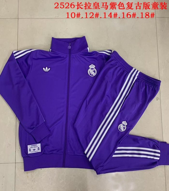 Real Madrid Purple Retro Edition Kids - 图片 3