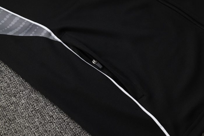 Real Madrid Black Long Zipper Jacket - 图片 4