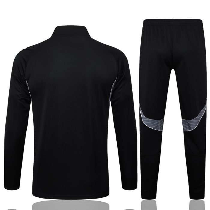 Real Madrid Black Long Zipper Jacket - 图片 7