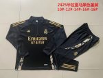Real Madrid 24-25 Black Kids' Half-Zip Jacket - 图片 4