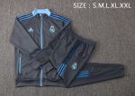 Real Madrid 21/22 Long Zip Jacket Dark Grey with Blue Trim - 图片 2