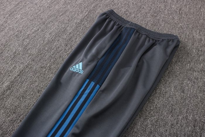 Real Madrid 21/22 Long Zip Jacket Dark Grey with Blue Trim - 图片 3
