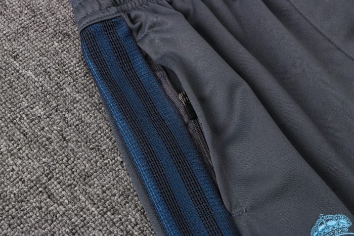 Real Madrid 21/22 Long Zip Jacket Dark Grey with Blue Trim - 图片 4