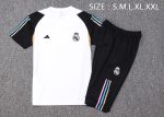 Real Madrid 23-24 White Short Sleeve Training Set with 3/4 Pants - 图片 2