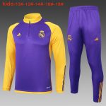 Real Madrid 23-24 Kids Purple Half-Zip Jacket - 图片 2