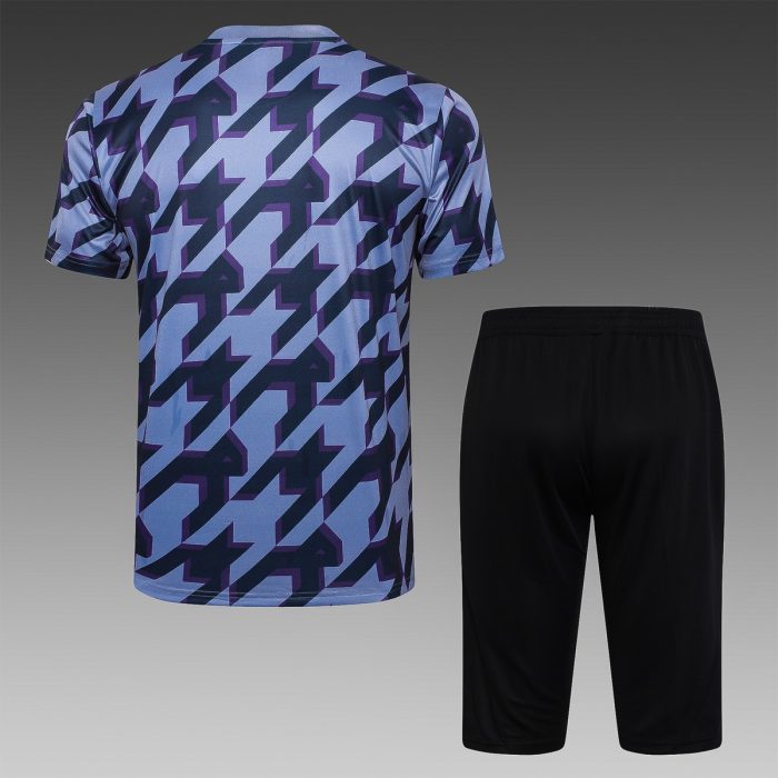 Real Madrid 23-24 Black Grey Splatter Short Sleeve Training Set - 图片 6