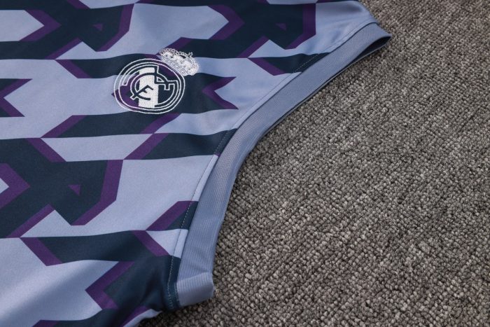 Real Madrid 23-24 Black Purple Splatter Vest - 图片 5