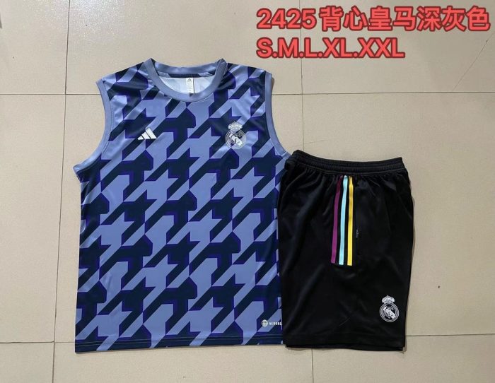 Real Madrid 23-24 Black Purple Splatter Vest - 图片 9