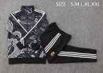Real Madrid 23/24 Black Dragon Print Long Zip Jacket - 图片 2