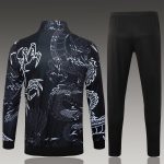Real Madrid 23/24 Black Dragon Print Long Zip Jacket - 图片 6