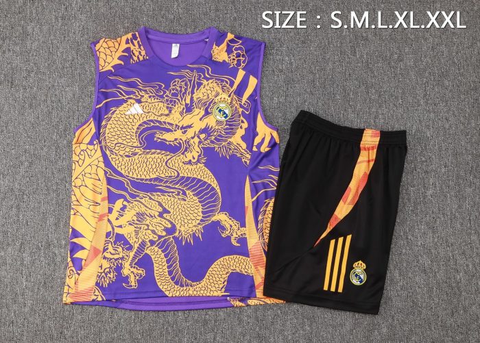 Real Madrid 24/25 Purple Vest (Spray Ink Dragon) - 图片 2
