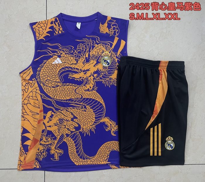 Real Madrid 24/25 Purple Vest (Spray Ink Dragon) - 图片 8