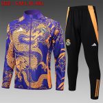 Real Madrid 24/25 Purple (Spray Ink Dragon) Long Zipper Jacket