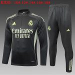 Real Madrid Grey Green Kids' Half-Zip Jacket - 图片 2