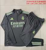 Real Madrid Grey Green Kids' Half-Zip Jacket - 图片 3