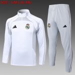 Real Madrid 25/26 Half-Zip Jacket White Grey