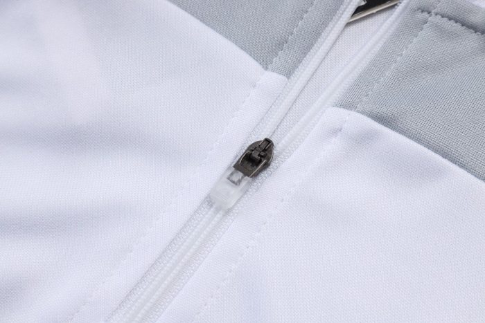 Real Madrid 25/26 Half-Zip Jacket White Grey - 图片 6