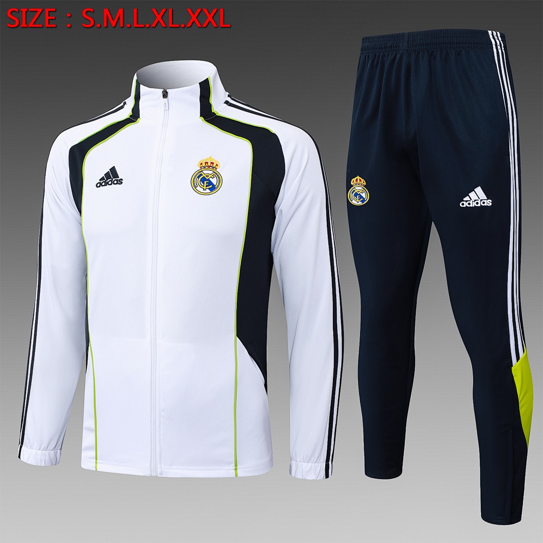 JER-5307_1 Real Madrid White Retro Edition (Blue-Green Color) - 图片 1
