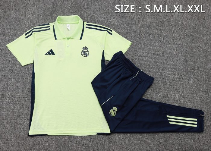 Real Madrid Light Green Polo - 图片 2