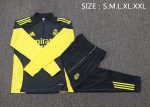 Real Madrid 2526 Half-Zip Jacket Dark Gray with Yellow Sleeves - 图片 2