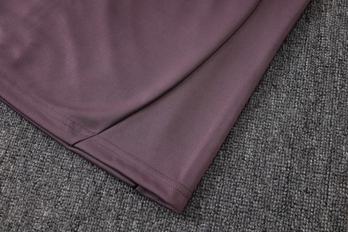 Real Madrid Grey Purple Long Zipper Jacket - 图片 2