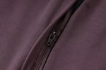 Real Madrid Grey Purple Long Zipper Jacket - 图片 3