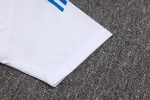 Real Madrid White Polo Shirt with Blue Trim - 图片 5
