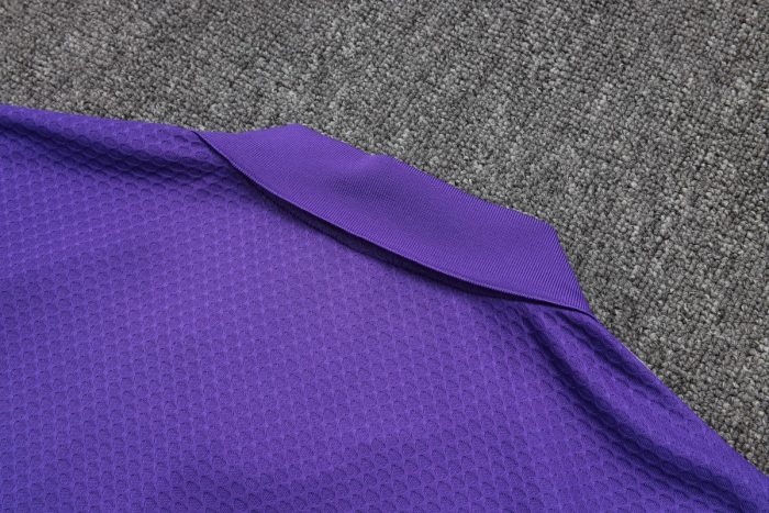 Real Madrid Purple Retro Polo - 图片 3