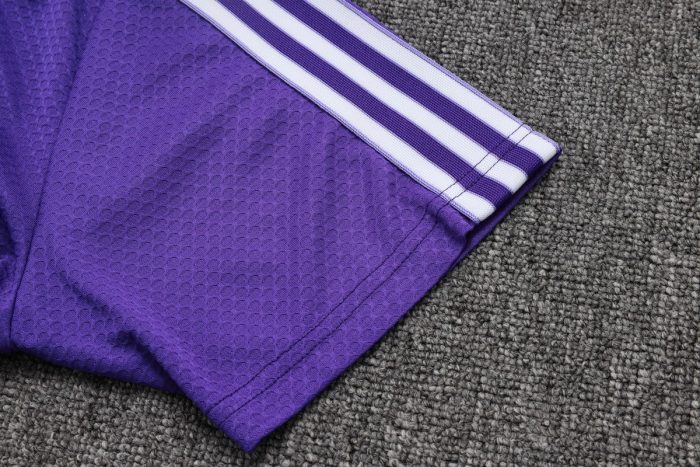 Real Madrid Purple Retro Polo - 图片 5