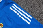 Real Madrid Short Sleeve Training Suit in Lake Blue with White Trim - 图片 5