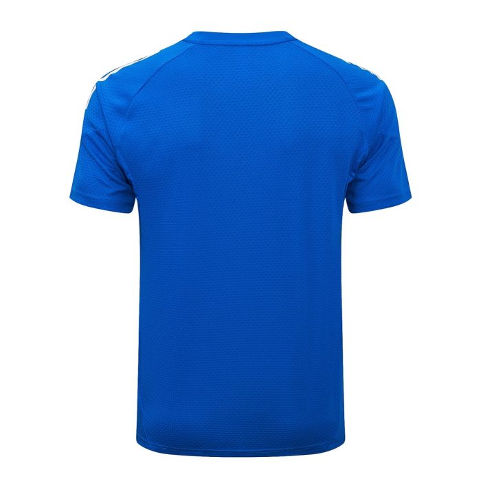 Real Madrid Short Sleeve Training Suit in Lake Blue with White Trim - 图片 7