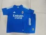 Real Madrid Short Sleeve Training Suit in Lake Blue with White Trim - 图片 9