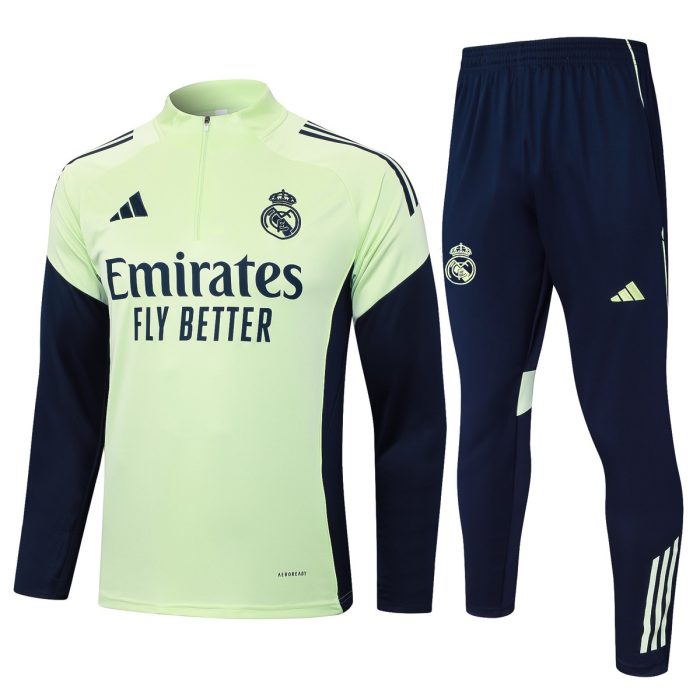 Real Madrid 2024/25 Semi-Zip Jacket Light Green - 图片 8