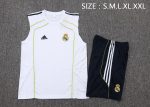 Real Madrid White Vest with Green Trim - 图片 2