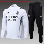 Real Madrid White Kids' Half-Zip Jacket