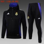 Real Madrid 24-25 Half-Zip Hoodie Black