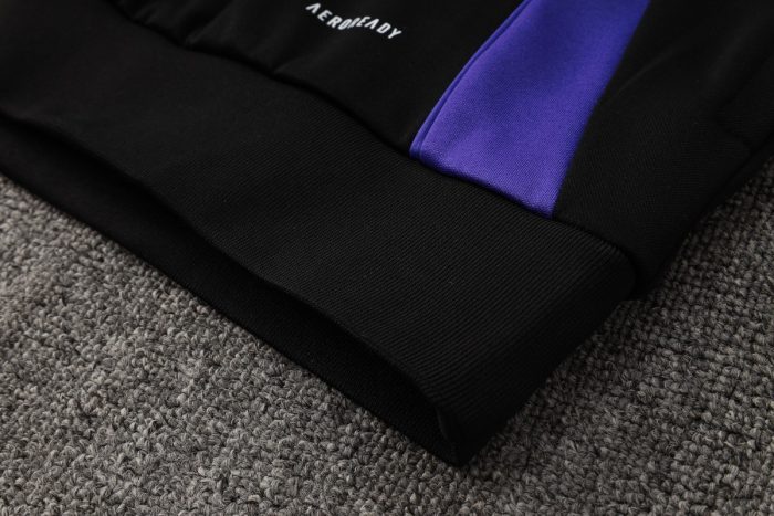 Real Madrid 24-25 Half-Zip Hoodie Black - 图片 5