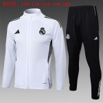 Real Madrid White Children's Long Zipper Jacket - 图片 2