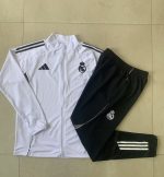 Real Madrid White Children's Long Zipper Jacket - 图片 4